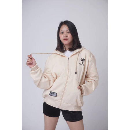 SKYWHITE HOODIE ZIPPER THICK MATERIAL GRAMATION 280 UNISEX(SW02)