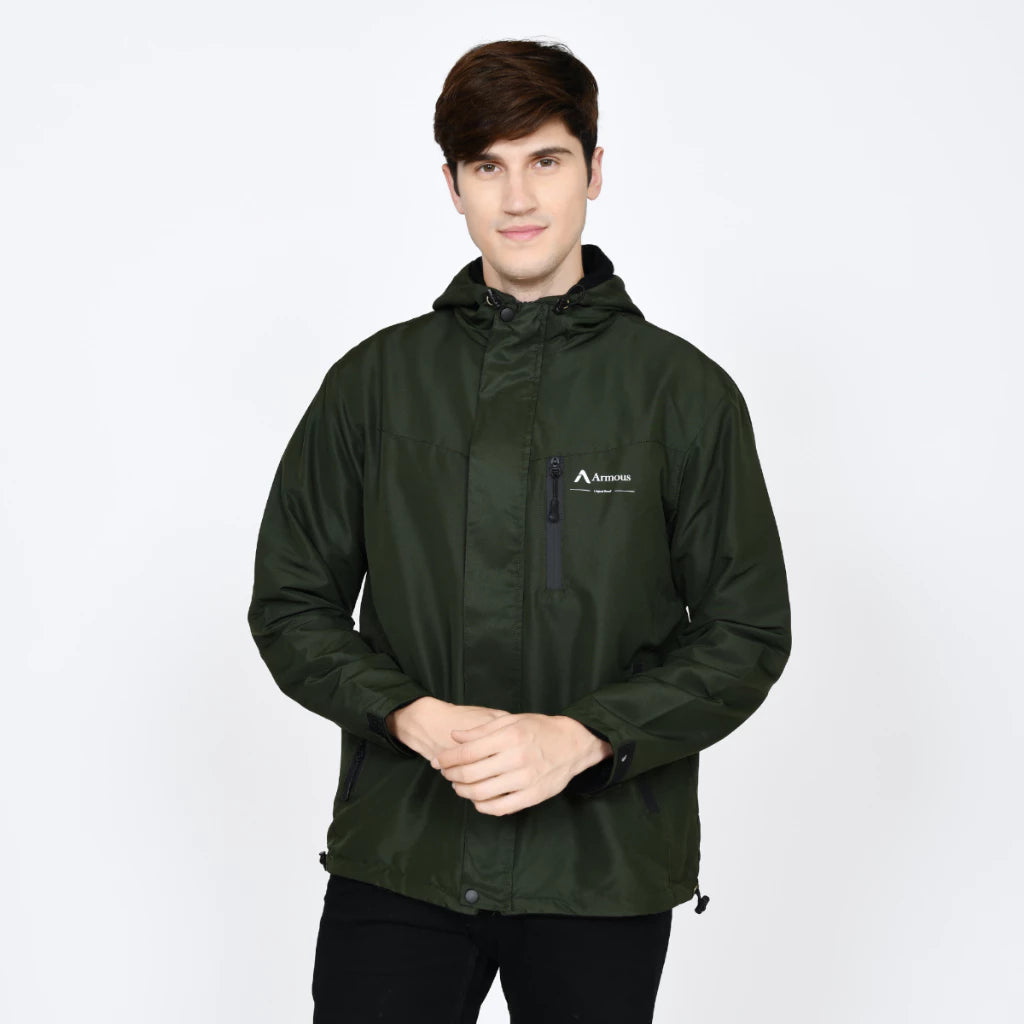 Armous Men's Parachute Jacket Windbreaker Outdoor Waterproof Premium Taslan Material (AO01)